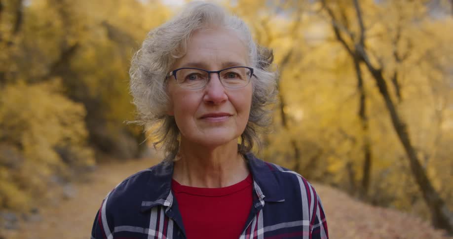 A portrait of a woman outdoors