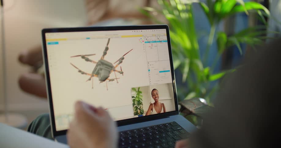 Two people are talking using video chat on a computer