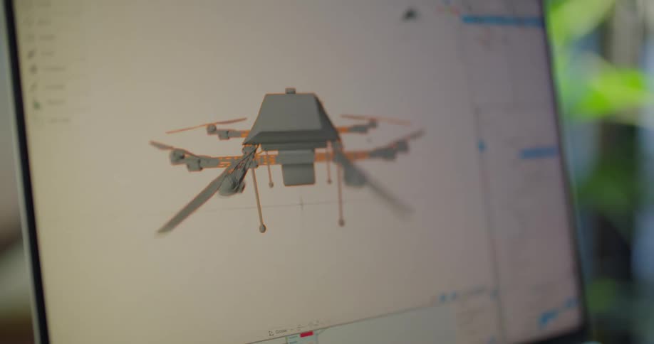 A computer screen is showing an object created with three dimensional software