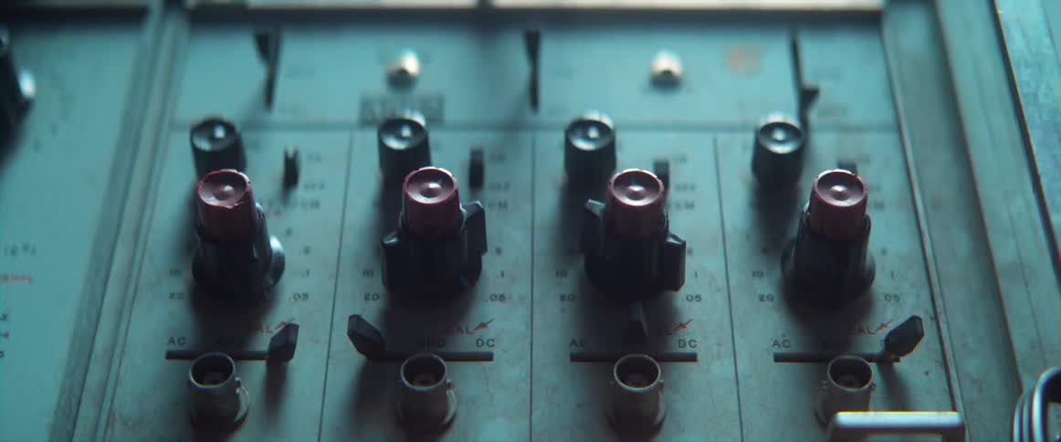 The lights flash on the console