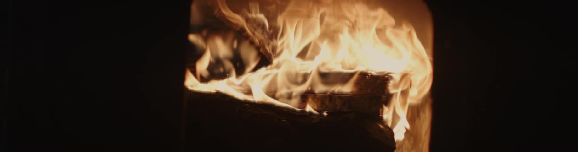 The logs are burning