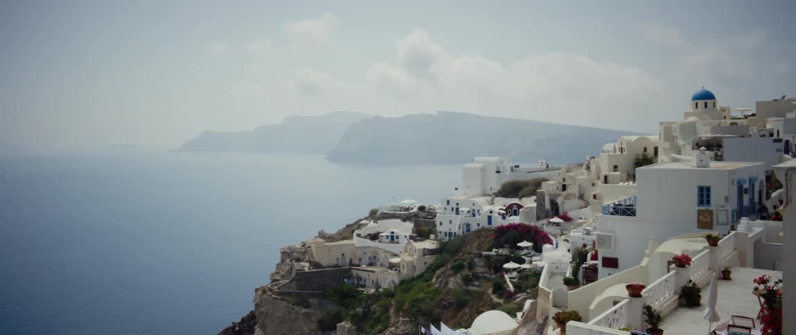 A view of homes on a cliff