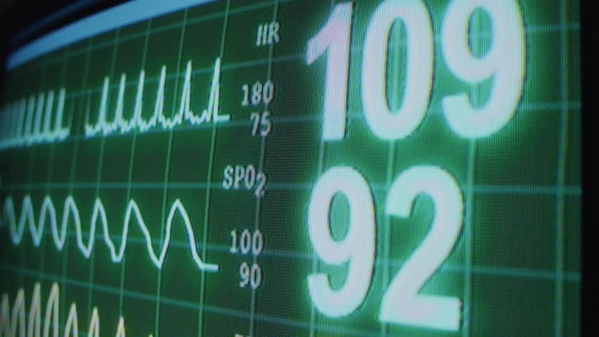 A view of a screen in a medical office