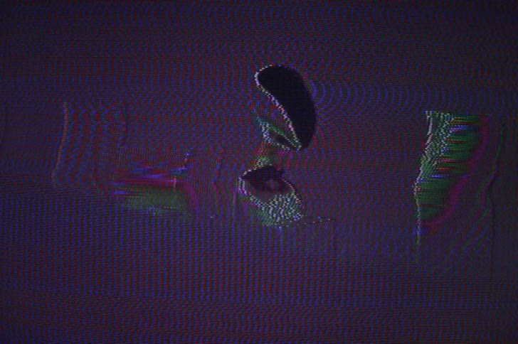 The image of the art display is blurry
