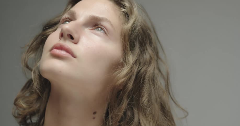 A portrait of a woman in a room