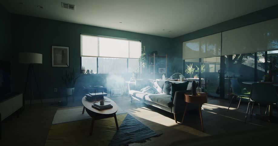 A view of an indoor living room is displayed