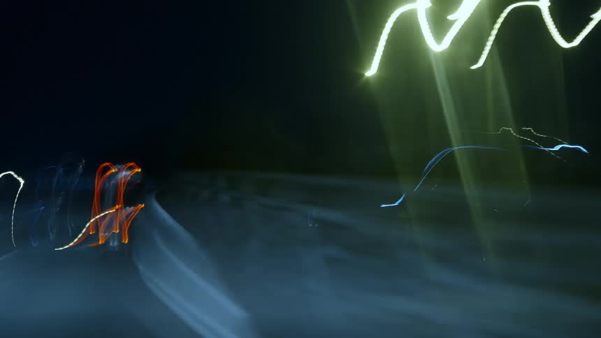 Abstract footage of flashing lights