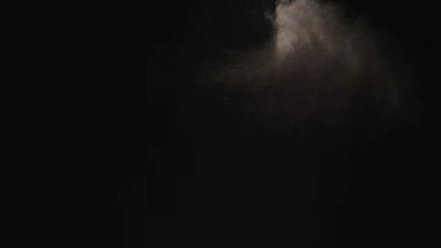 Dust is thrown into the dark