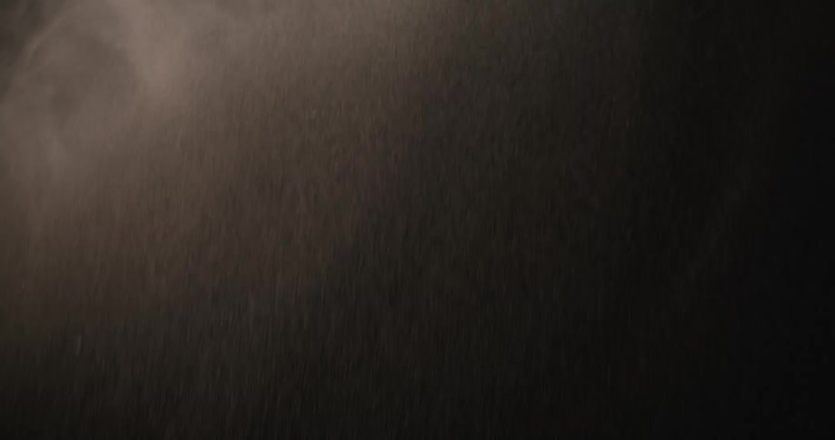 The dust falls in the dark