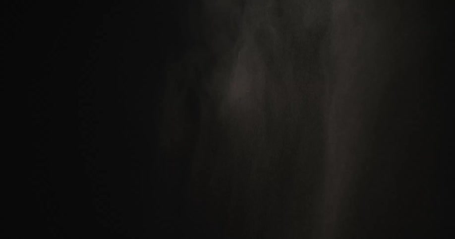The dust falls in the dark