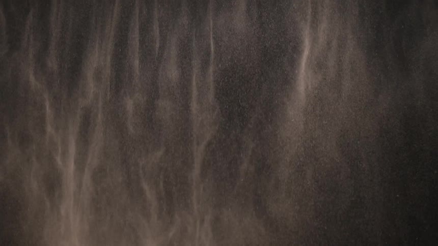 A view of sand falling
