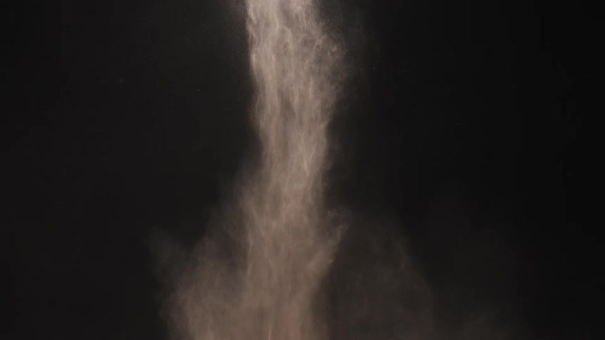The dust slowly falls in the dark
