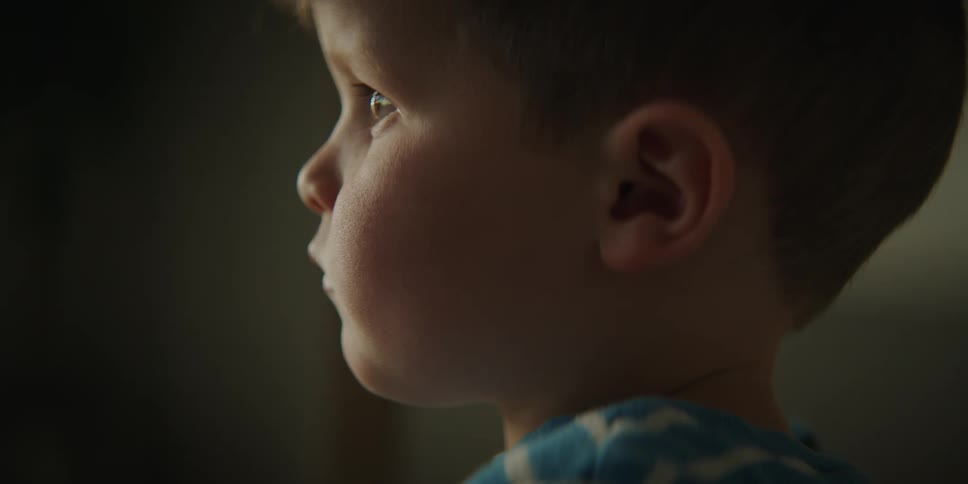 A child is watching something