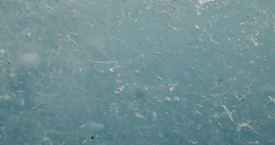 The water is completely frozen