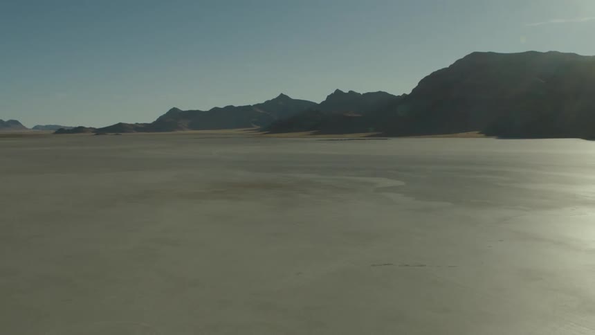 A landscape view of sand in a desert area
