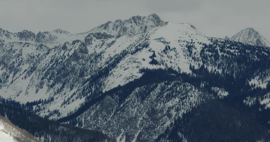 The mountains are covered with snow