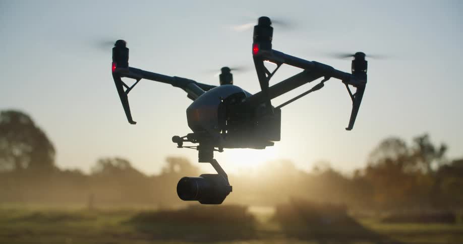 A view of a drone outdoors