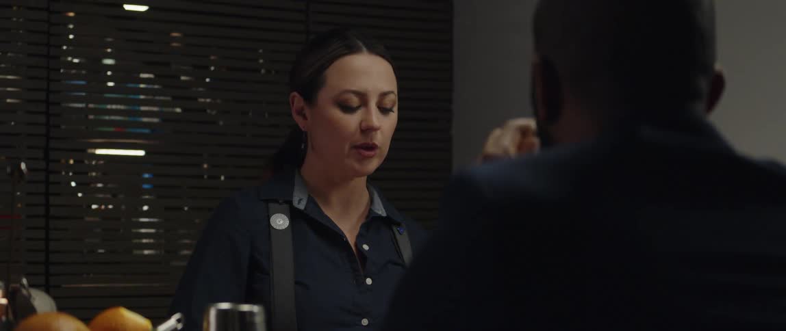 Woman and man are having a conversation together