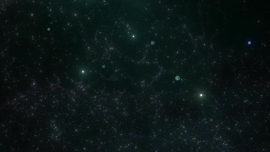 Stars in a galaxy are shown during the night time