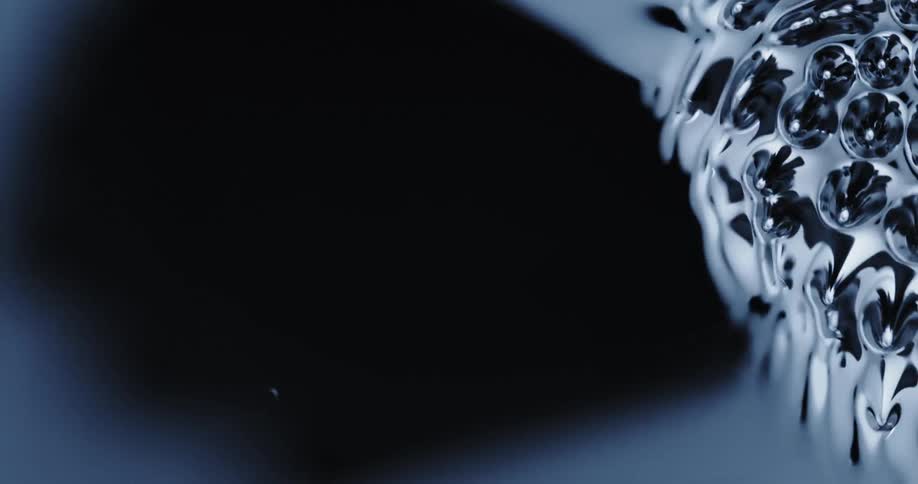 The water drops move around