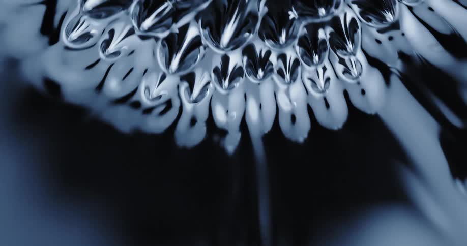 The water moves and bubbles