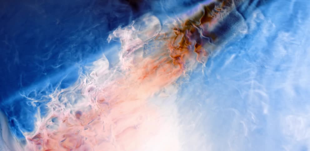 A view of colorful water flowing