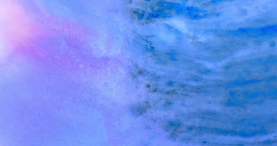 Colorful liquid flows over like a waterfall