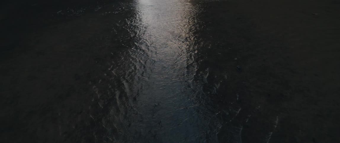 Close up view of a body of water is displayed