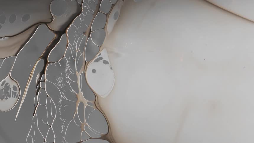 A membrane type of substance stretches until it fractures into a webbing