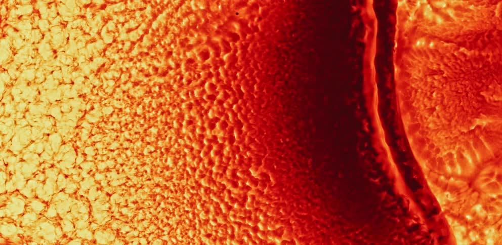 Close up view of lava is displayed