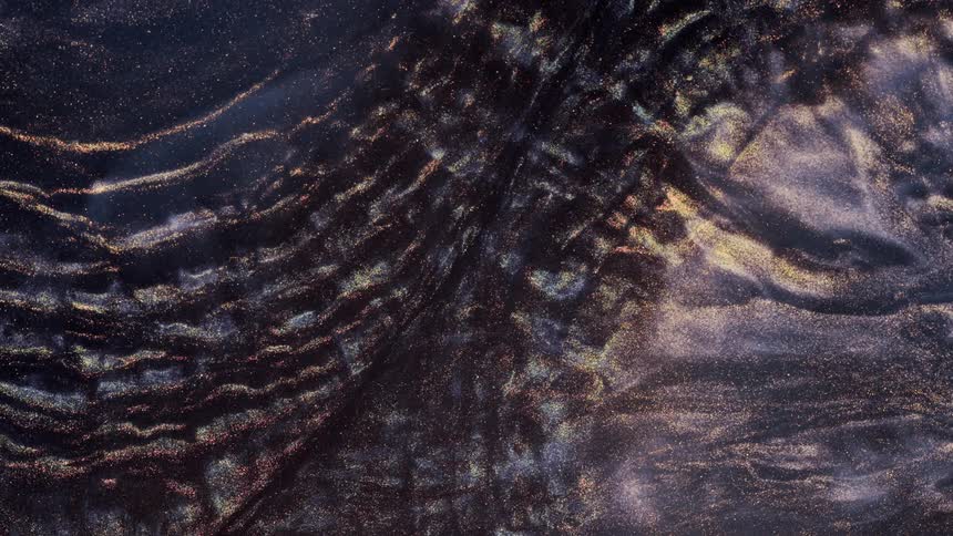 The waves of metallic liquid mix together