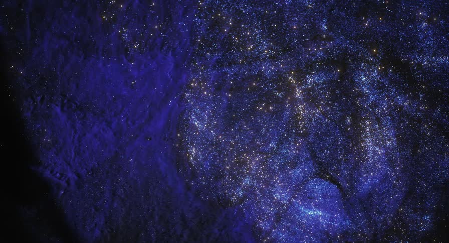 Stars in a galaxy is displayed during the night