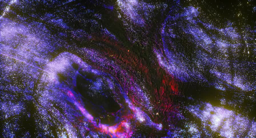 Stars in the galaxy is displayed on camera