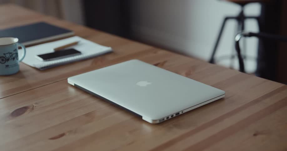 A view of a laptop on a table