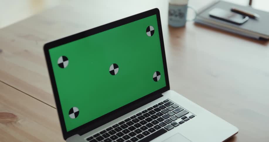 A laptop is on the table