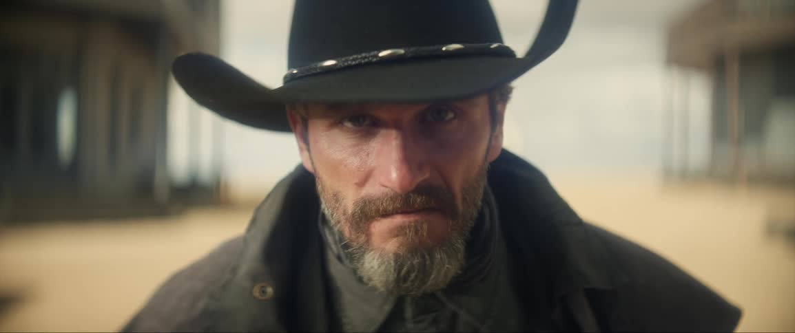 An actor in a western falls backward after being shot