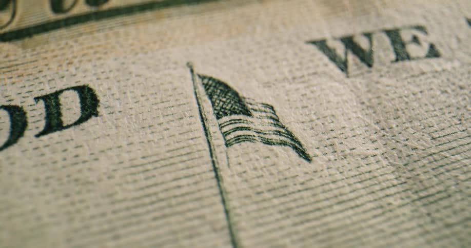 Artwork on an american bank note