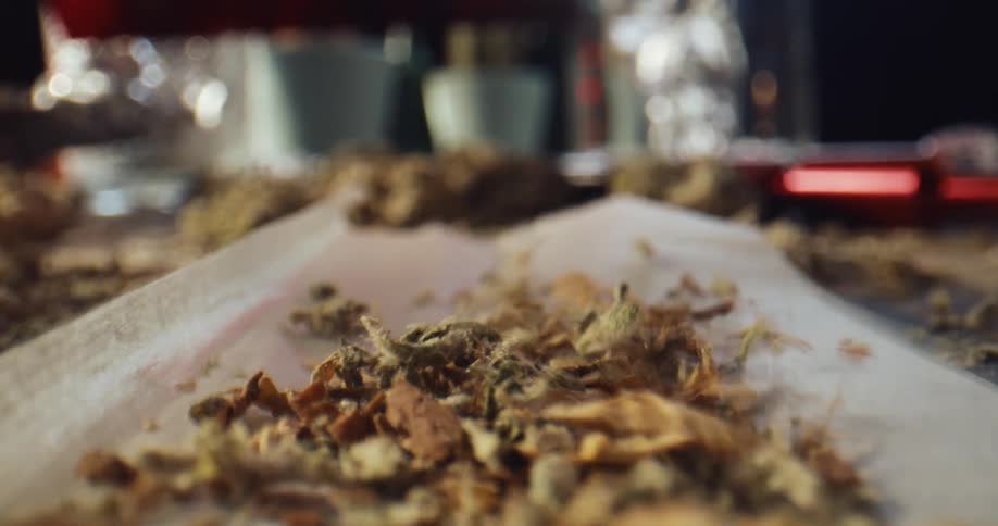 The wood chips fall