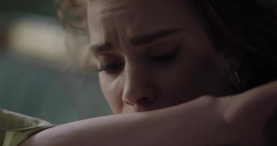 Young woman with a worried and sad expression on face