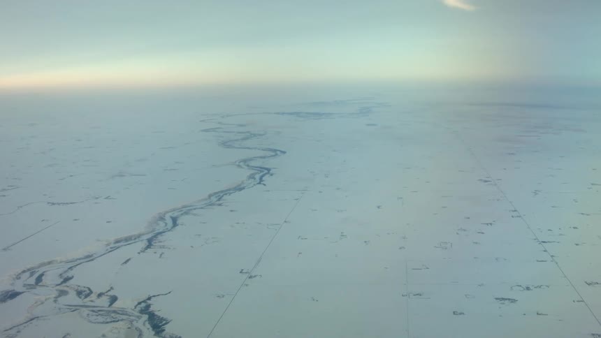 A vast landscape covered in snow
