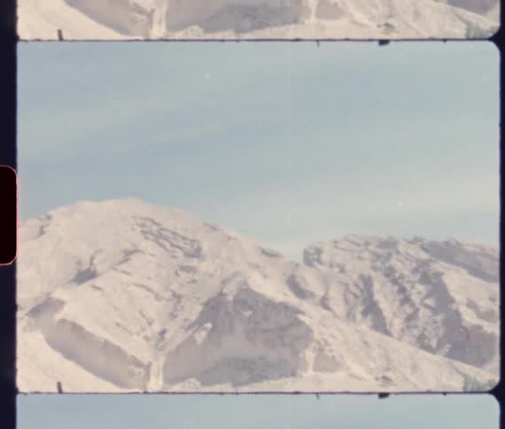 The ridgeline of mountains in the desert