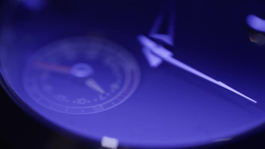 Light shines on a watch