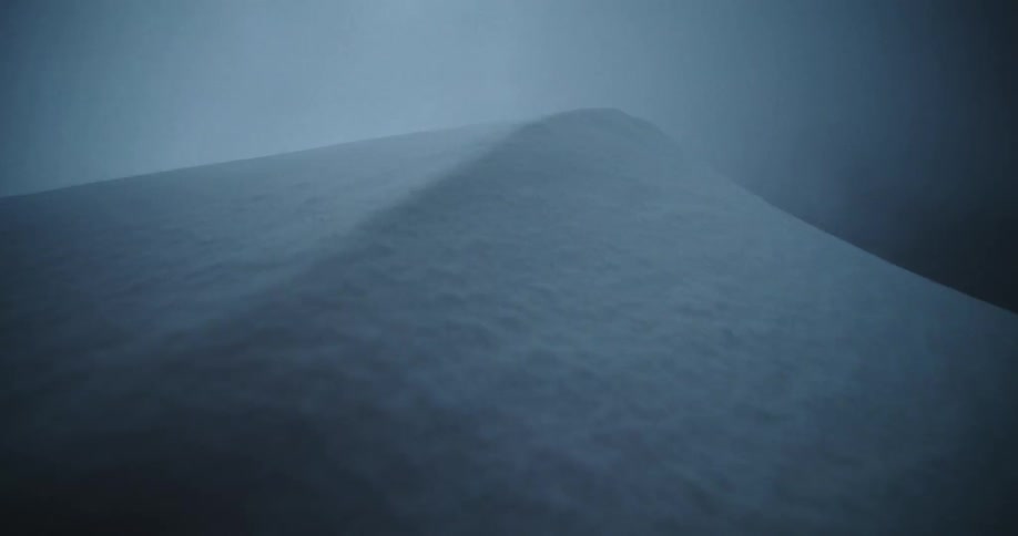 Snow covered hill in the winter