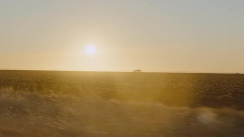 A view of a plains and grasses outdoors