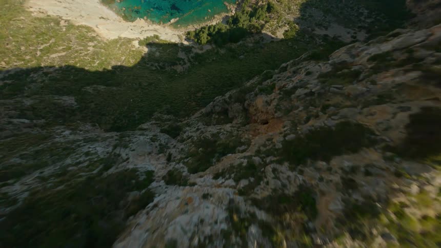 A view of cliffs near the sea