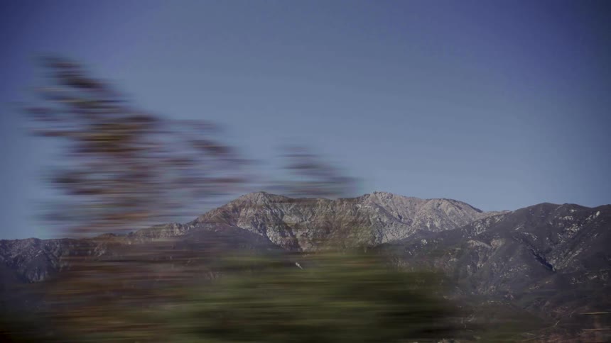 Aerial view of mountains are displayed during spring