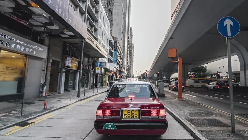 Traffic moves all over the city