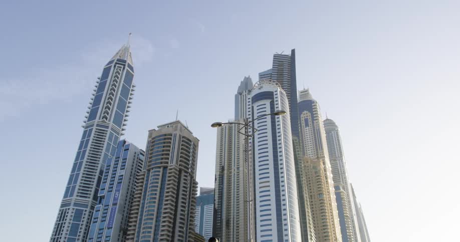 Skyscrapers in dubai stand tall in the city skyline