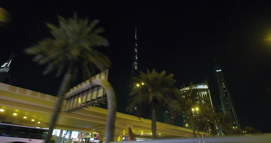 Cars travel through the city