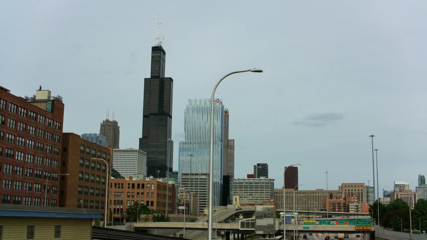 A view of a city full of tall buildings